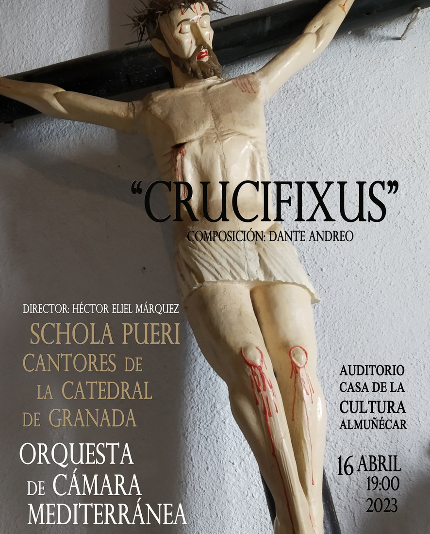 El espectáculo musical CRUCIFIXUS, se representará el próximo domingo en el auditorio de la Casa de la Cultura de Almuñécar.